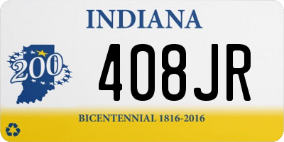IN license plate 408JR