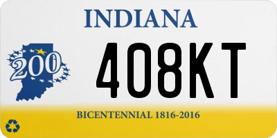 IN license plate 408KT