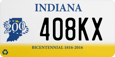 IN license plate 408KX