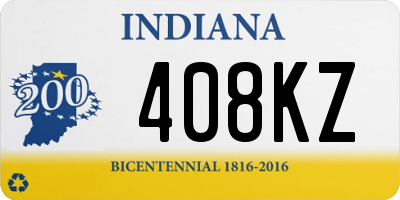 IN license plate 408KZ