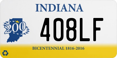 IN license plate 408LF