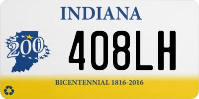 IN license plate 408LH