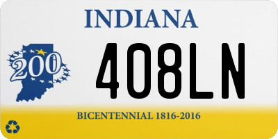 IN license plate 408LN