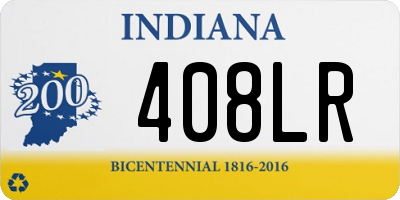 IN license plate 408LR