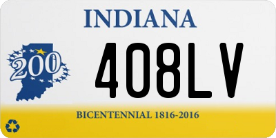 IN license plate 408LV