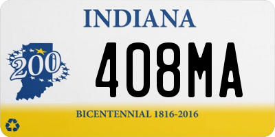 IN license plate 408MA