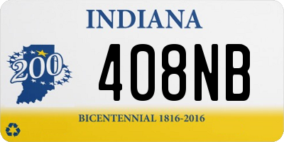 IN license plate 408NB