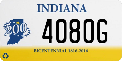 IN license plate 408OG