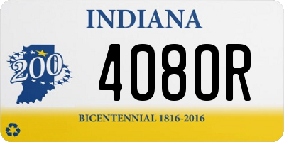 IN license plate 408OR