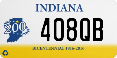 IN license plate 408QB