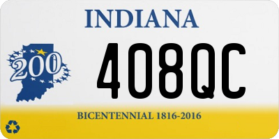 IN license plate 408QC