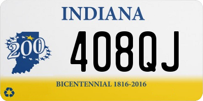 IN license plate 408QJ