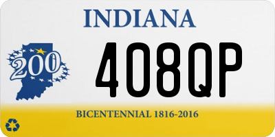 IN license plate 408QP