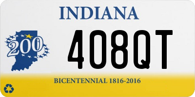 IN license plate 408QT