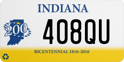 IN license plate 408QU