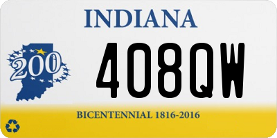 IN license plate 408QW