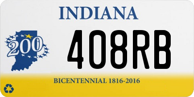 IN license plate 408RB