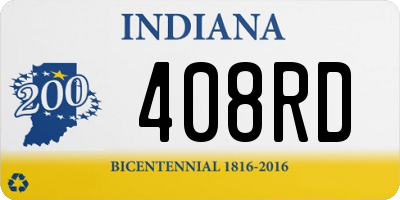 IN license plate 408RD