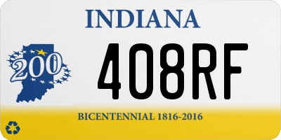 IN license plate 408RF