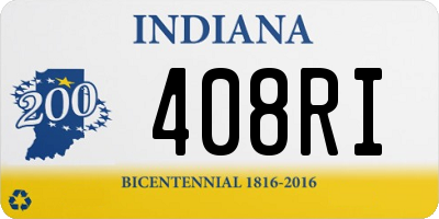 IN license plate 408RI