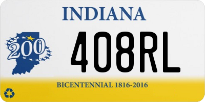 IN license plate 408RL