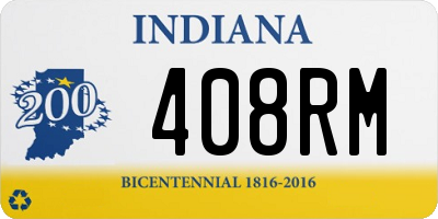 IN license plate 408RM