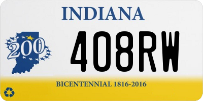 IN license plate 408RW