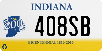 IN license plate 408SB