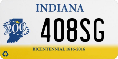 IN license plate 408SG