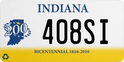 IN license plate 408SI