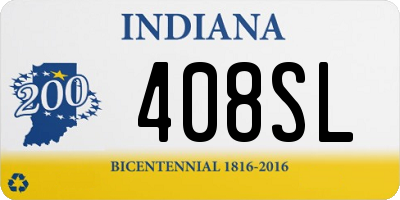 IN license plate 408SL