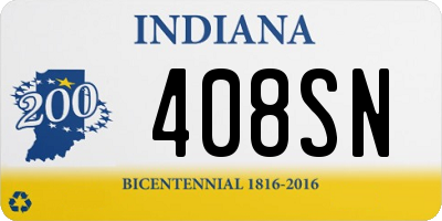 IN license plate 408SN