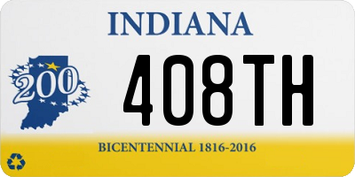 IN license plate 408TH