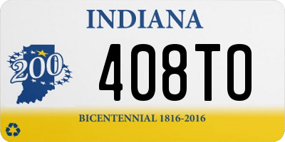 IN license plate 408TO