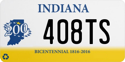 IN license plate 408TS