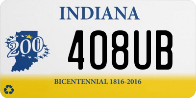 IN license plate 408UB