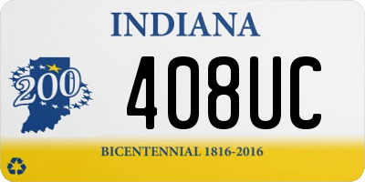 IN license plate 408UC