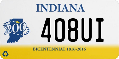 IN license plate 408UI