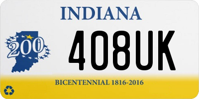 IN license plate 408UK