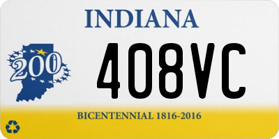 IN license plate 408VC