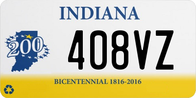 IN license plate 408VZ