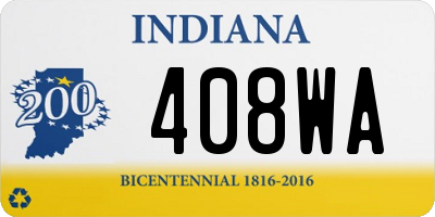 IN license plate 408WA