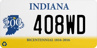 IN license plate 408WD