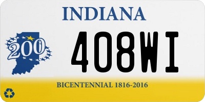 IN license plate 408WI