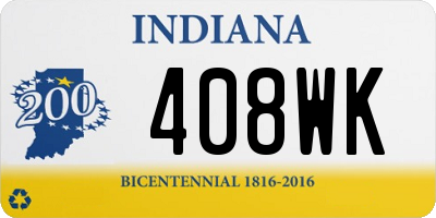 IN license plate 408WK