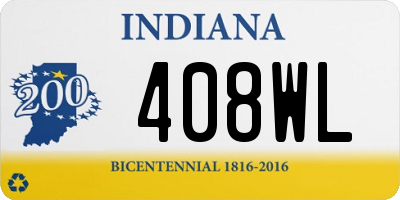 IN license plate 408WL