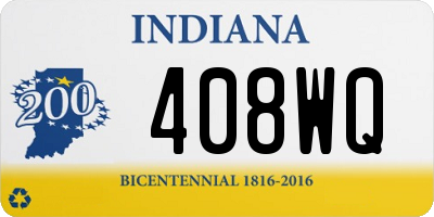 IN license plate 408WQ