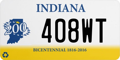 IN license plate 408WT