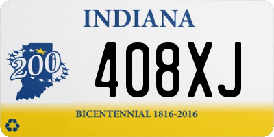 IN license plate 408XJ