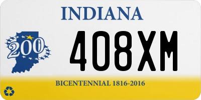 IN license plate 408XM